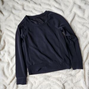 Athleta seasoft scoop neck sweatshirt size XXS black long sleeve